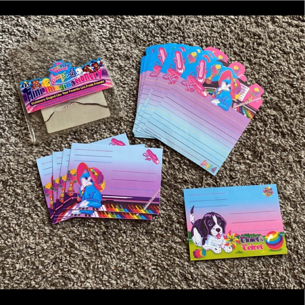Vintage Lisa Frank stationery set